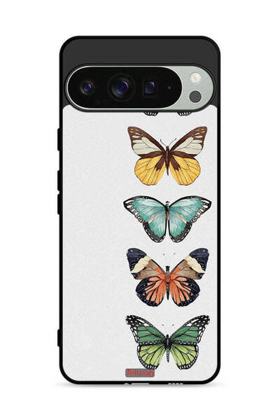 Tolwak غطاء حماية لهاتف Google Pixel 9 Pro بنقشة أربع فراشات