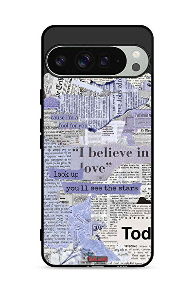 Tolwak غطاء حماية لجهاز Google Pixel 9 Pro بنقشة صحيفة