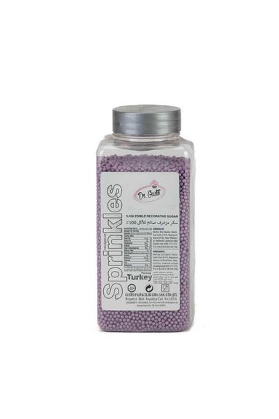 Dr. Gusto 2 mm Purple Bead Sugar 250 g – Mini Cake and Dessert Decoration Sugar