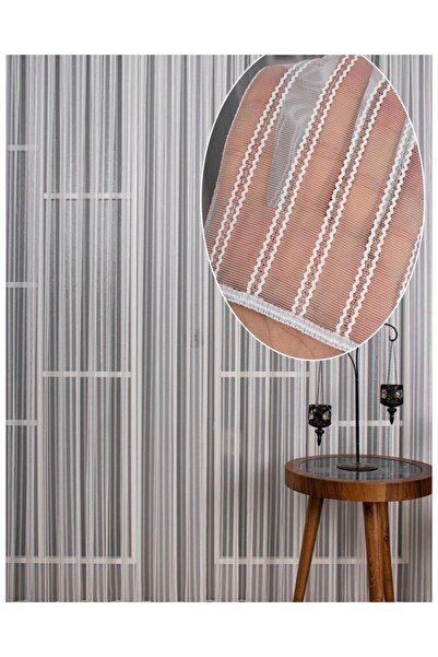 Emuz Zincirli Makarna Tül Perde 1 / 3 Sık Pileli Ütü İstemez Şık Tül Perde, P...