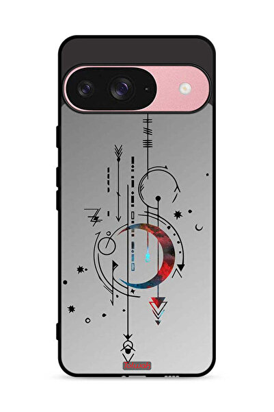 Tolwak غطاء حماية لجهاز Google Pixel 9 بنمط فني القمر والسهام