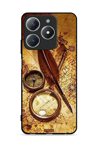 Tolwak غطاء حماية لهاتف Realme C61 4G بتصميم بوصلة عتيقة