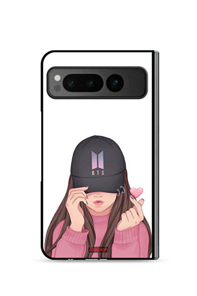 Tolwak غطاء حماية لهاتف جوجل بيكسل فولد 5G، فتاة تلتقط صورة