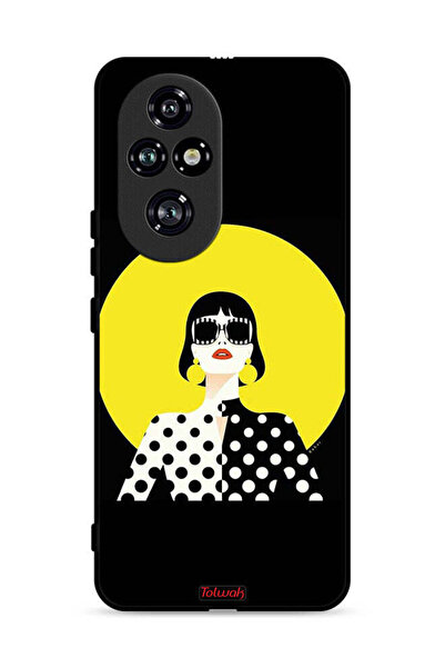 Tolwak غطاء حماية لهاتف Honor 200 Pro 5G بتصميم فتاة أنيقة