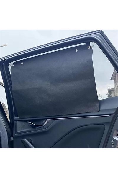 Mu Art Ahşap Auto Sunshade Curtain Side Window Sun Preventer Anti-Fly Mother Baby Breastfeeding Curtain - 2 Pieces