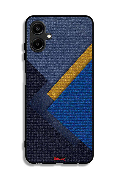 Tolwak غطاء حماية لهاتف سامسونج جالاكسي A06 4G بنقشة مثلثات جلدية