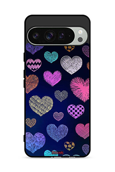 Tolwak غطاء حماية لجهاز Google Pixel 9 Pro بنقشة قلوب داجا