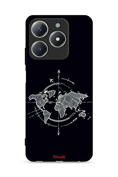 Tolwak غطاء حماية لهاتف Realme C61 4G برسومات البوصلة