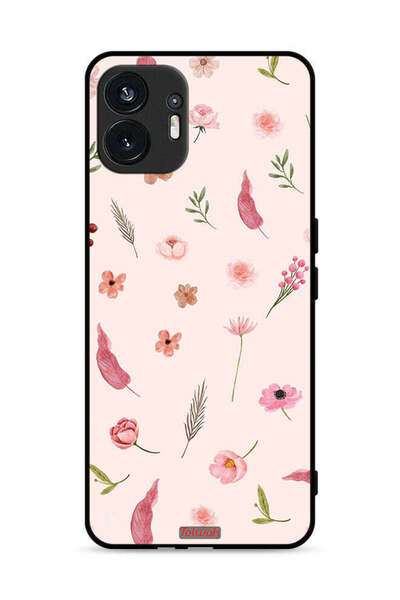 Tolwak Nothing Phone (2) 5G Protective Case Cover Leaves And Roses Pattern