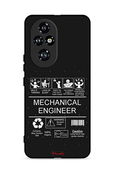 Tolwak غطاء حماية لهاتف Honor 200 Pro 5G، ملصق مهندس ميكانيكي