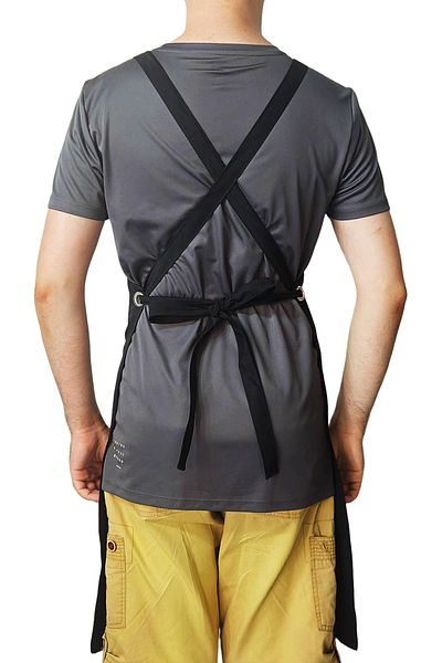 Ant Rotagrup Üniforma ve İş Elbiseleri Cross Tie Pocketless Black "Cross - Back" Kitchen Restaurant Chef Apron