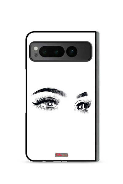 Tolwak غطاء حماية لهاتف جوجل بيكسل فولد 5G برسومات عيون فنية