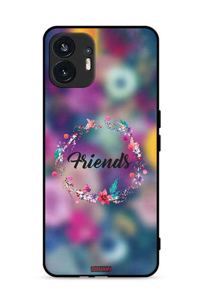 Tolwak غطاء حماية لهاتف Nothing Phone (2) 5G بتصميم خاتم Friends In Flowers