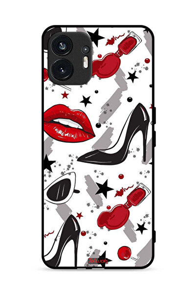 Tolwak Nothing Phone (2) 5G Protective Case Cover Lipstick And Shoes Art