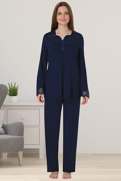 by İGP Long Sleeve Stylish Maternity Maternity Adjustable Waisted Pajama Set