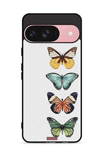 Tolwak غطاء حماية لهاتف Google Pixel 9 بنقشة أربع فراشات