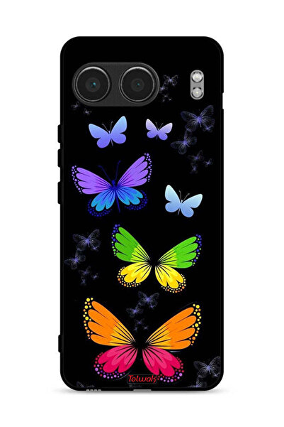 Tolwak غطاء حماية لهاتف OnePlus Nord 4 5G بنقشة فراشات ملونة