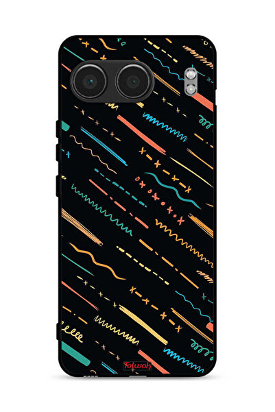 Tolwak غطاء حماية لهاتف OnePlus Nord 4 5G بنمط تجريدي من خطوط X