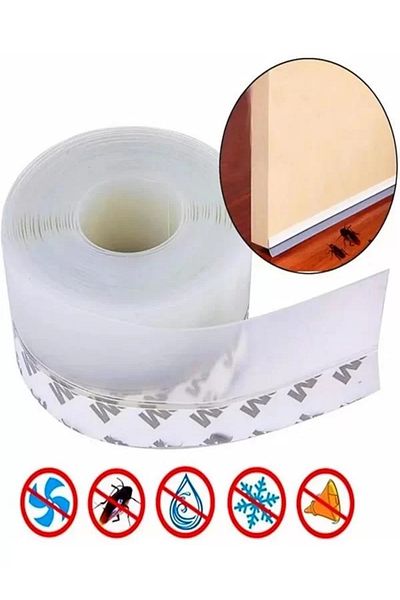ShopZum 5 Meters Transparent Silicone Door Window Isolation Tape – Self-Adhesive Wind, Dust
