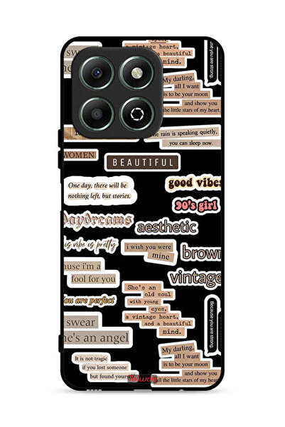 Tolwak غطاء حماية لهاتف Honor X6b 4G بملصقات اقتباسات جميلة