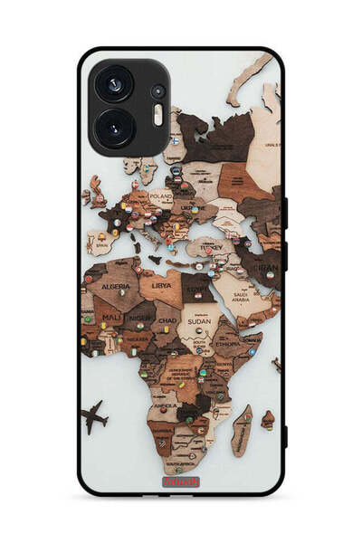 Tolwak Nothing Phone (2) 5G Protective Case Cover World Map Art
