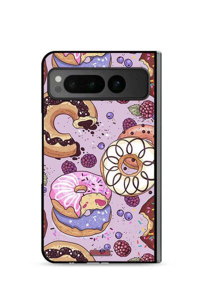 Tolwak غطاء حماية لهاتف جوجل بيكسل فولد 5G برسومات دونات فنية