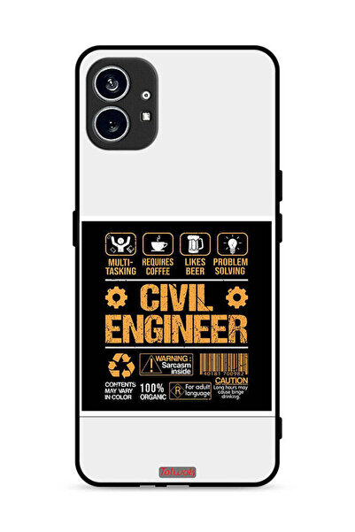 Tolwak غطاء حماية لهاتف Nothing Phone (1) 5G، ملصق مهندس مدني