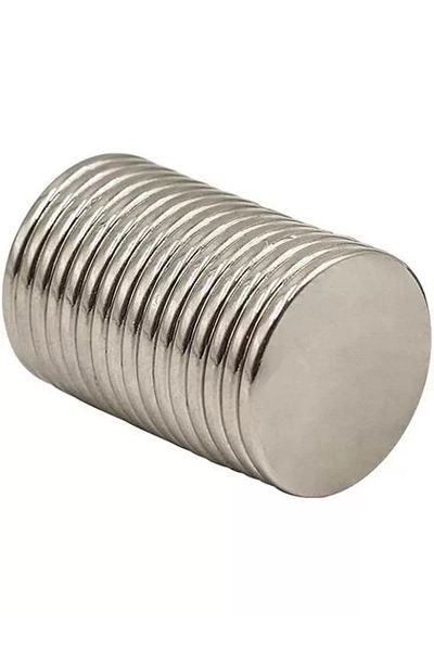 Mu Art Ahşap Ø12X3 mm Neodymium Cylindrical Magnet - 10 Piece Set