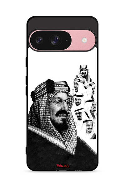 Tolwak غطاء حماية لجهاز جوجل بيكسل 9، ملصق فني أبيض وأسود لملوك المملكة العرب...