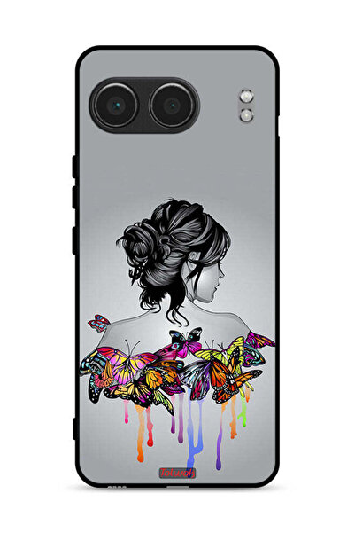 Tolwak غطاء حماية لهاتف OnePlus Nord 4 5G برسومات فراشات وفتاة فنية تجريدية