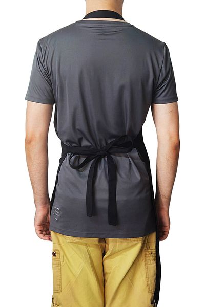Ant Rotagrup Üniforma ve İş Elbiseleri Adjustable Length Pocketless Black Kitchen Restaurant Chef Apron