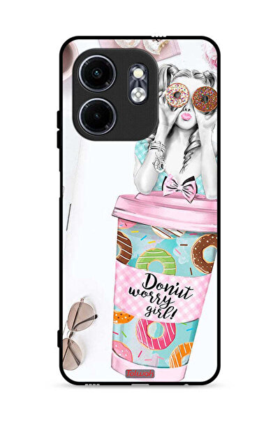 Tolwak غطاء حماية لهاتف Infinix Hot 50i 4G بتصميم فتاة دونات القلق