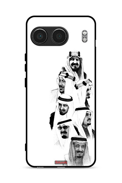 Tolwak غطاء حماية لهاتف ون بلس نورد 4 5G، تصميم ملوك السعودية، أبيض وأسود