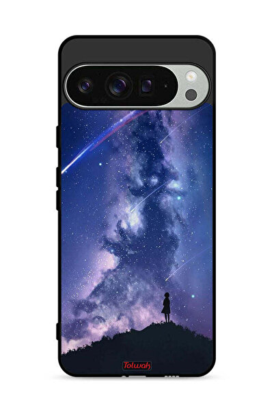 Tolwak غطاء حماية لجهاز Google Pixel 9 Pro بنقشة نجوم متحركة