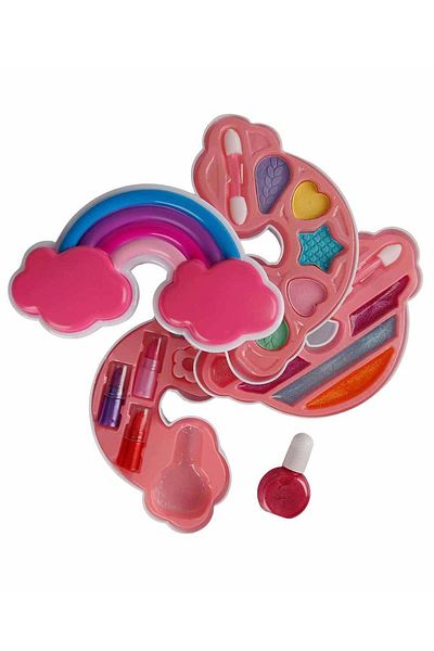 PopŞeker Colorful Dreams Come True with Rainbow Shaped 3-Layer Makeup Beauty Set!