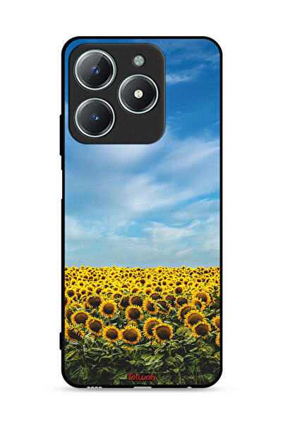 Tolwak غطاء حماية لهاتف Realme C61 4G بتصميم عباد الشمس تحت السماء