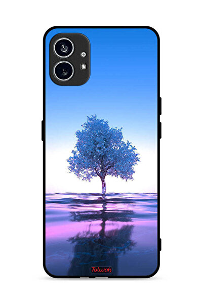 Tolwak غطاء حماية لهاتف Nothing Phone (1) 5G بتصميم شجرة نيون وانعكاس جسم مائ...