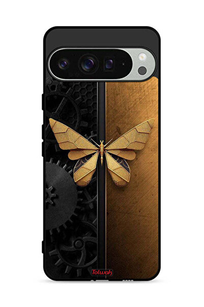 Tolwak غطاء حماية لجهاز Google Pixel 9 Pro بتصميم فراشة فولاذية