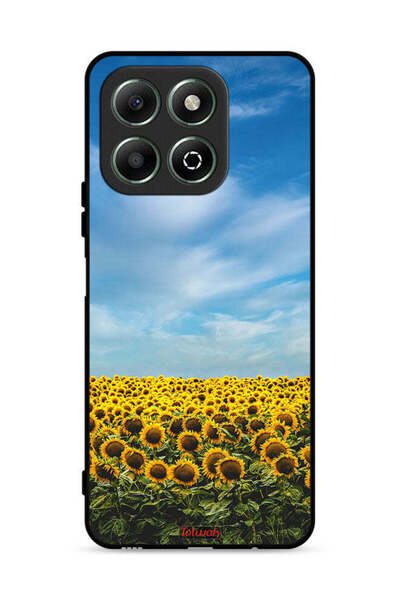 Tolwak غطاء حماية لهاتف Honor X6b 4G بتصميم عباد الشمس تحت السماء