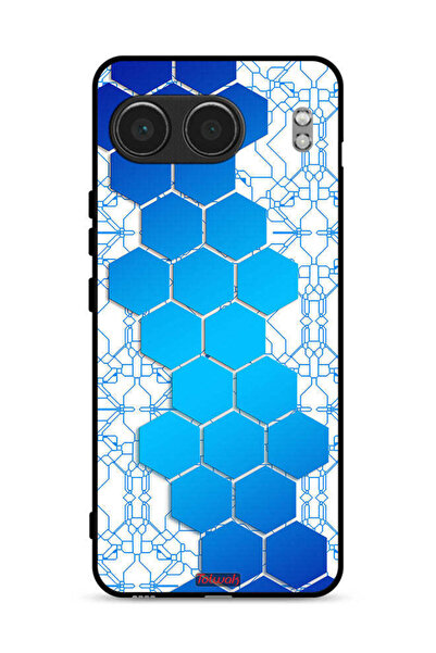 Tolwak غطاء حماية لهاتف OnePlus Nord 4 5G بنمط شبكة أيقونات سداسية الشكل