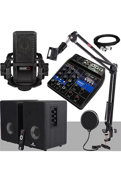 ShopZum Impressive Package-1 Studio Equipment Recording Set (Monitor Microphone Mixer)