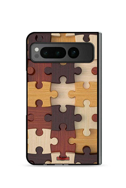 Tolwak غطاء حماية لجهاز جوجل بيكسل فولد 5G بنمط خشبي