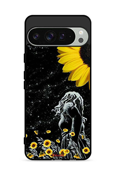 Tolwak غطاء حماية لهاتف Google Pixel 9 Pro بتصميم فتاة تنظر إلى فن القمر