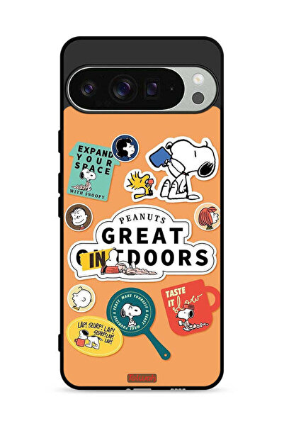 Tolwak غطاء حماية لجهاز Google Pixel 9 Pro XL بملصقات الفول السوداني