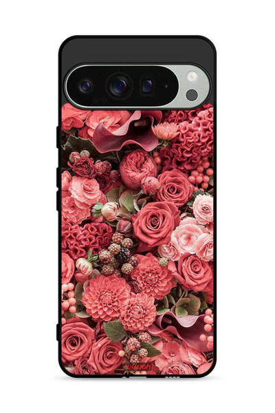 Tolwak غطاء حماية لجهاز Google Pixel 9 Pro بلون الخوخ والورود