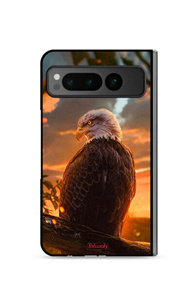 Tolwak غطاء حماية لجهاز جوجل بيكسل فولد 5G بتصميم النسر
