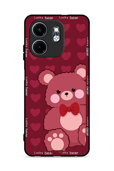 Tolwak غطاء حماية لهاتف Infinix Smart 9 4G بطبعة الدب المحظوظ