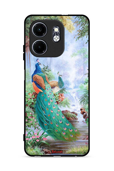 Tolwak غطاء حماية لهاتف Infinix Smart 9 4G بنقشة الطاووس