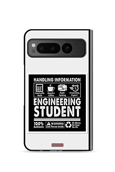 Tolwak غطاء حماية لهاتف Google Pixel Fold 5G، ملصق طالب هندسة