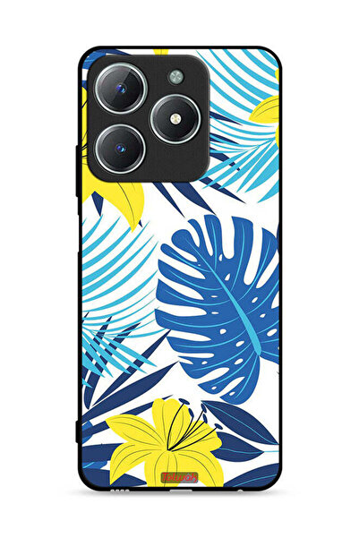 Tolwak غطاء حماية لهاتف Realme C63 4G برسومات ريش وزهور